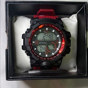 Invicta Black and Red Digital Watch